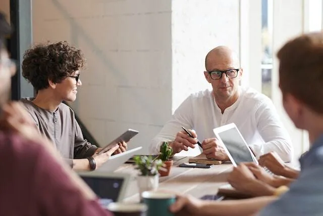 business team having meeting